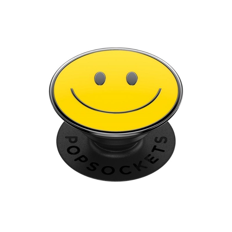 Оригинален попсокет PopSockets® PopGrip Premium Enamel Be Happy, Жълт