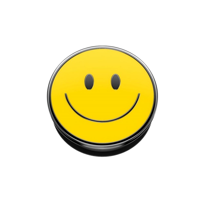 Оригинален попсокет PopSockets® PopGrip Premium Enamel Be Happy, Жълт
