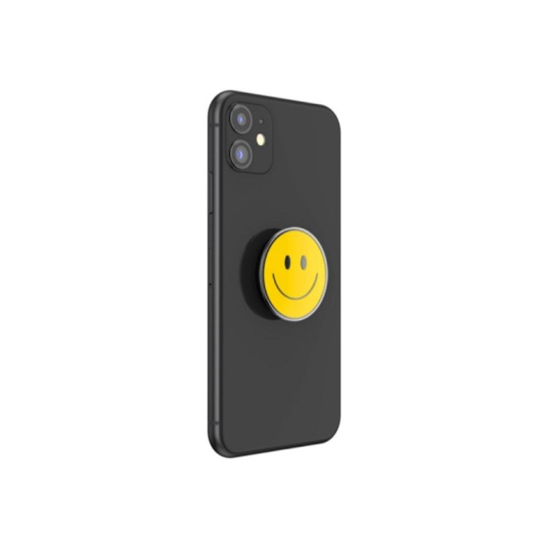 Оригинален попсокет PopSockets® PopGrip Premium Enamel Be Happy, Жълт