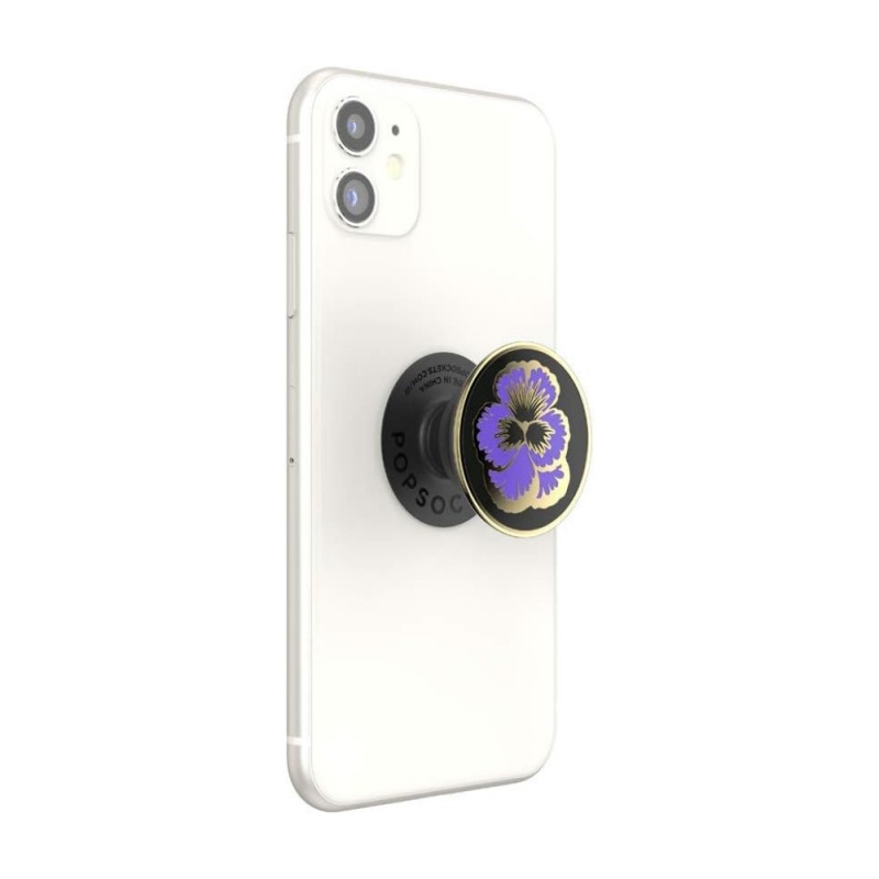 Оригинален попсокет PopSockets® PopGrip Premium Enamel Flowering Iris, Многоцветен