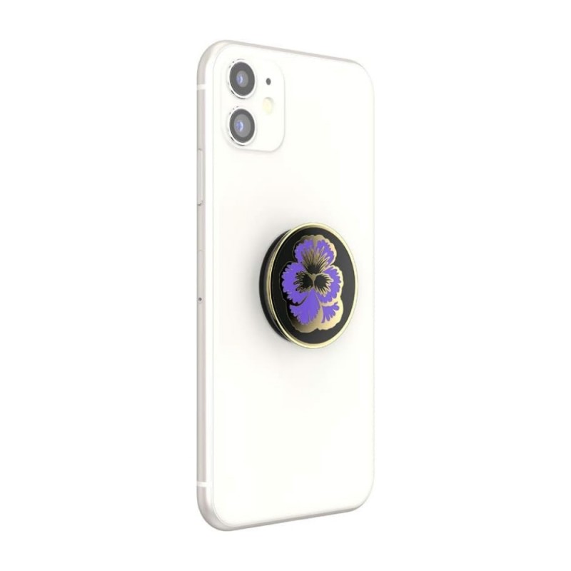 Оригинален попсокет PopSockets® PopGrip Premium Enamel Flowering Iris, Многоцветен