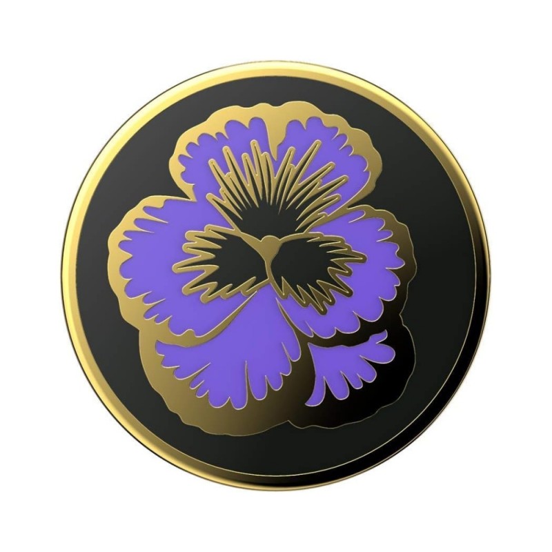 Оригинален попсокет PopSockets® PopGrip Premium Enamel Flowering Iris, Многоцветен