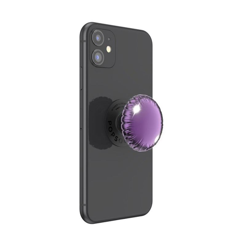Оригинален попсокет PopSockets® PopGrip Premium Foil Balloon, Лилав