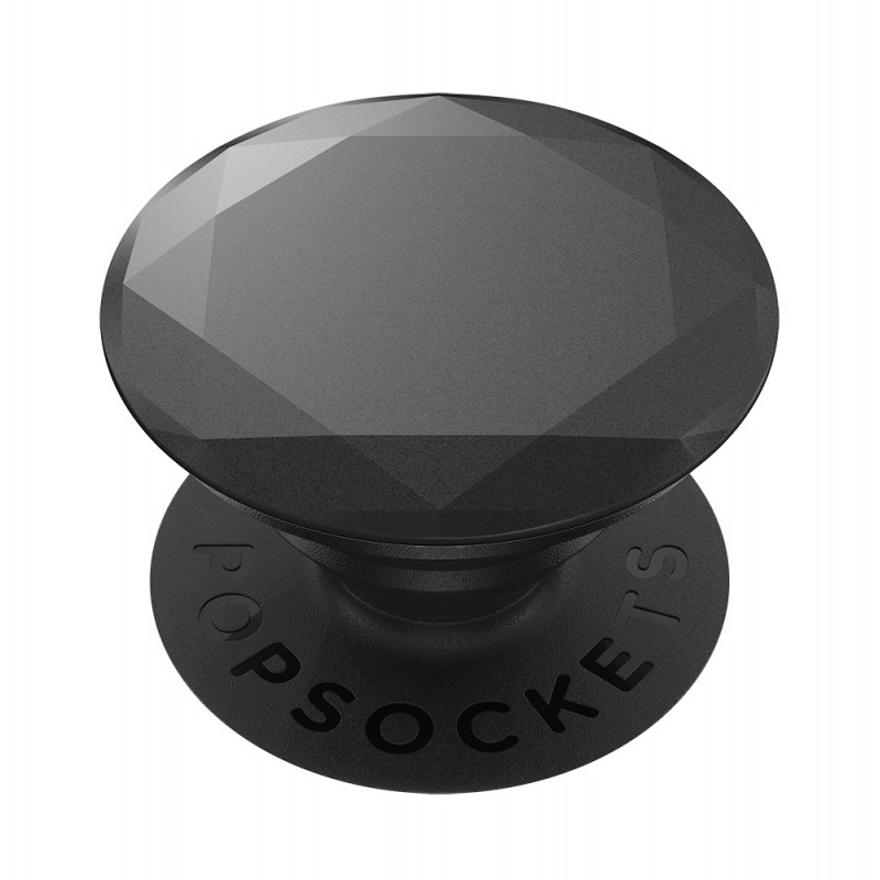 Оригинален попсокет PopSockets® PopGrip Premium Metallic Diamond, Черен