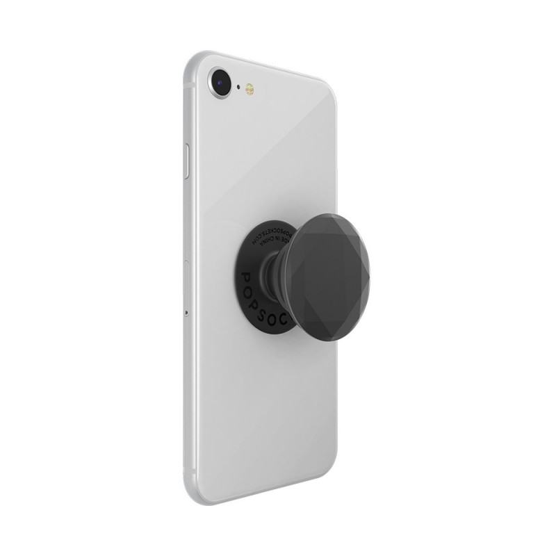 Оригинален попсокет PopSockets® PopGrip Premium Metallic Diamond, Черен