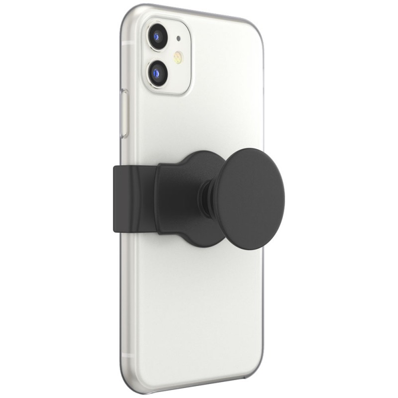 Оригинален попсокет PopSockets® PopGrip Slide Stretch, Черен