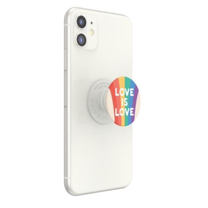 Оригинален попсокет PopSockets® PopGrip Standard Love is Love, Многоцветен