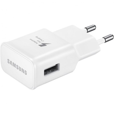 Оригинално Зарядно устройство адаптер Samsung 15W USB-A, TA200NWE 220V Fast Charging в плик, Бял