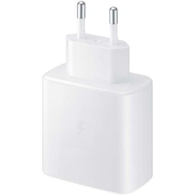 Оригинално Зарядно устройство адаптер Samsung 45W USB-C, EP-TA845 220V Super Fast Charging в плик, Бял