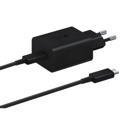 Оригинално зарядно устройство комплект Samsung EP-T4510XBE 45W USB-C, 220V Super Fast Charging в кутия, Черно