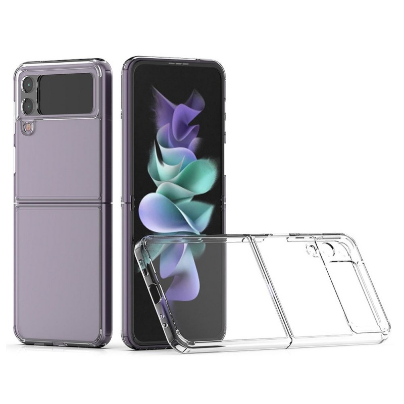 Пластмасов кейс MBX със силиконова рамка, За Samsung Galaxy Z Flip3 5G, Прозрачен