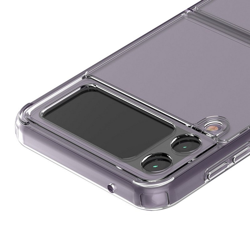 Пластмасов кейс MBX със силиконова рамка, За Samsung Galaxy Z Flip3 5G, Прозрачен