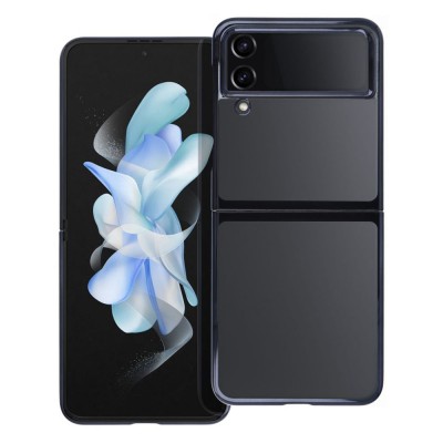 Пластмасов прозрачен кейс MBX с кант, За Samsung Galaxy Z Flip4 5G, Черен