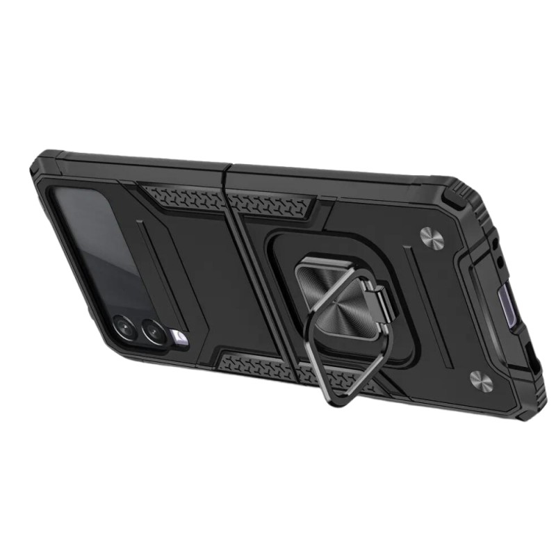 Подсилен кейс bSmart Ring Armor, За Samsung Galaxy Z Flip4 5G, Черен
