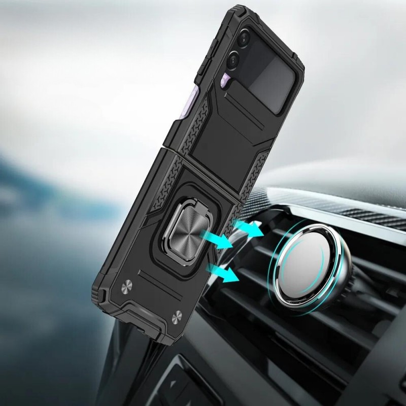 Подсилен кейс bSmart Ring Armor, За Samsung Galaxy Z Flip4 5G, Черен
