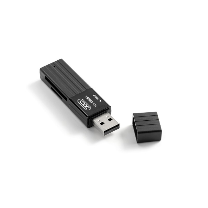 Адаптер XO DK05A USB card reader 2in1 SD и micro SD, Черен
