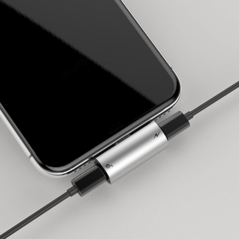 Адаптер Baseus L46, Lightning към 2 x Lightning, Сребрист