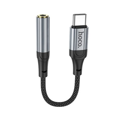Преходник адаптер OTG USB-C към 3.5мм женско, HOCO LS36,Черен