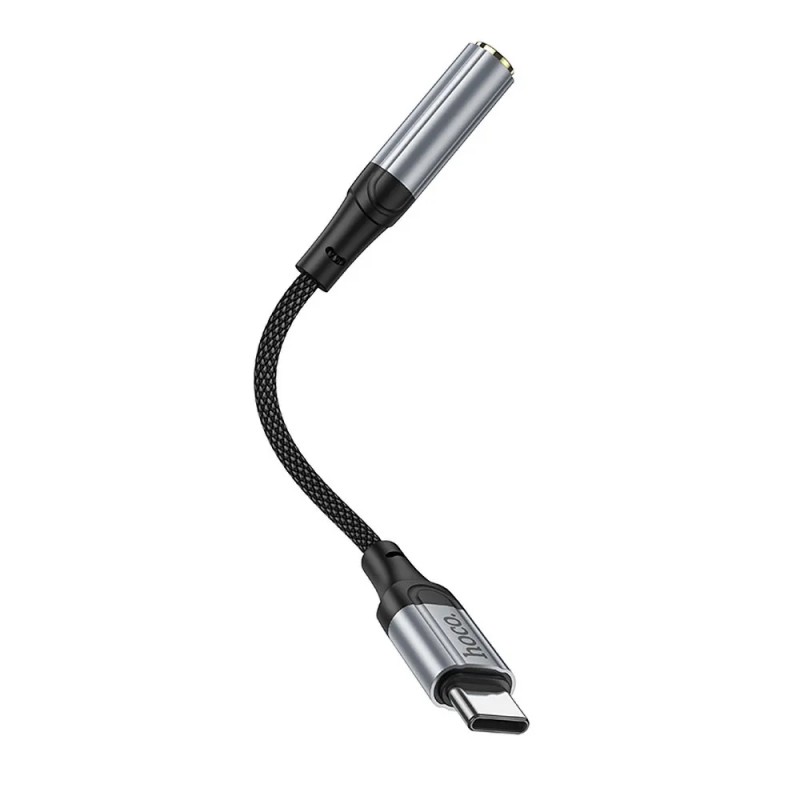 Преходник адаптер OTG USB-C към 3.5мм женско, HOCO LS36,Черен