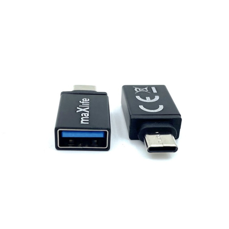 Адаптер Maxlife, USB 3.0 към Type C, Черен