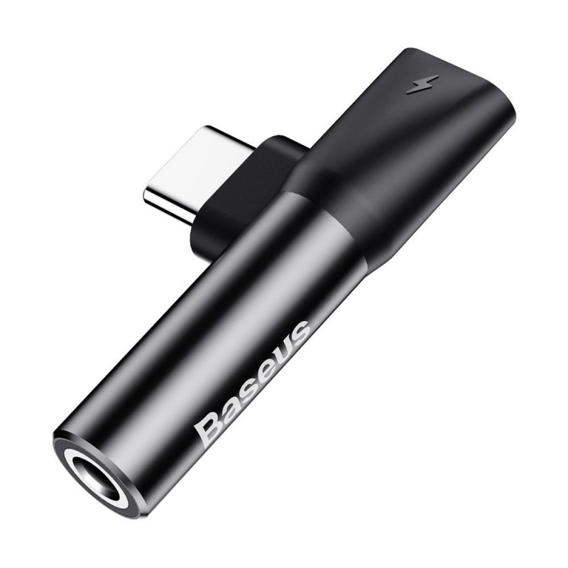 Адаптер Baseus L41, Type C към Type C и 3.5мм, Черен
