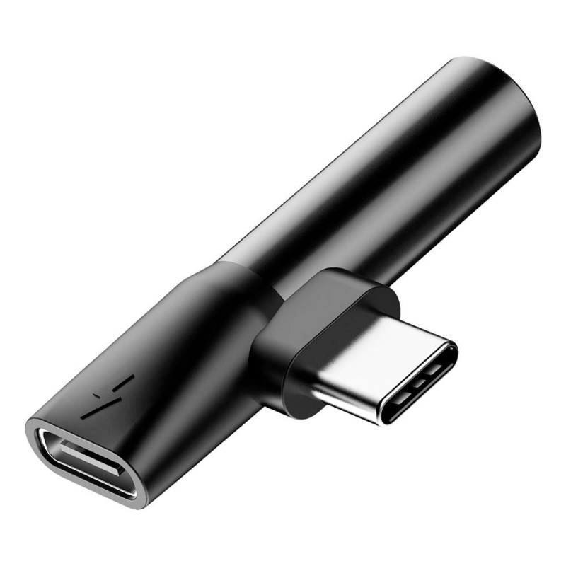 Адаптер Baseus L41, Type C към Type C и 3.5мм, Черен