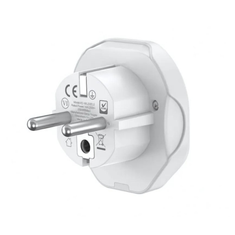 Преходник XO Plug Adapter WL23, UK to Europe, Бял