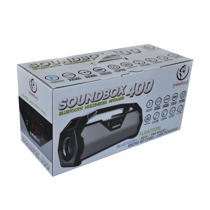 Преносима Bluetooth тонколона Rebeltec SoundBox 400, Черна