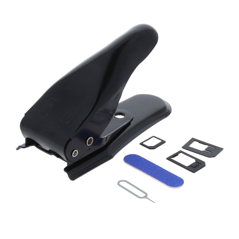 Резачка за карти 2 в 1 Nano и Micro SIM комбинирана, Черна