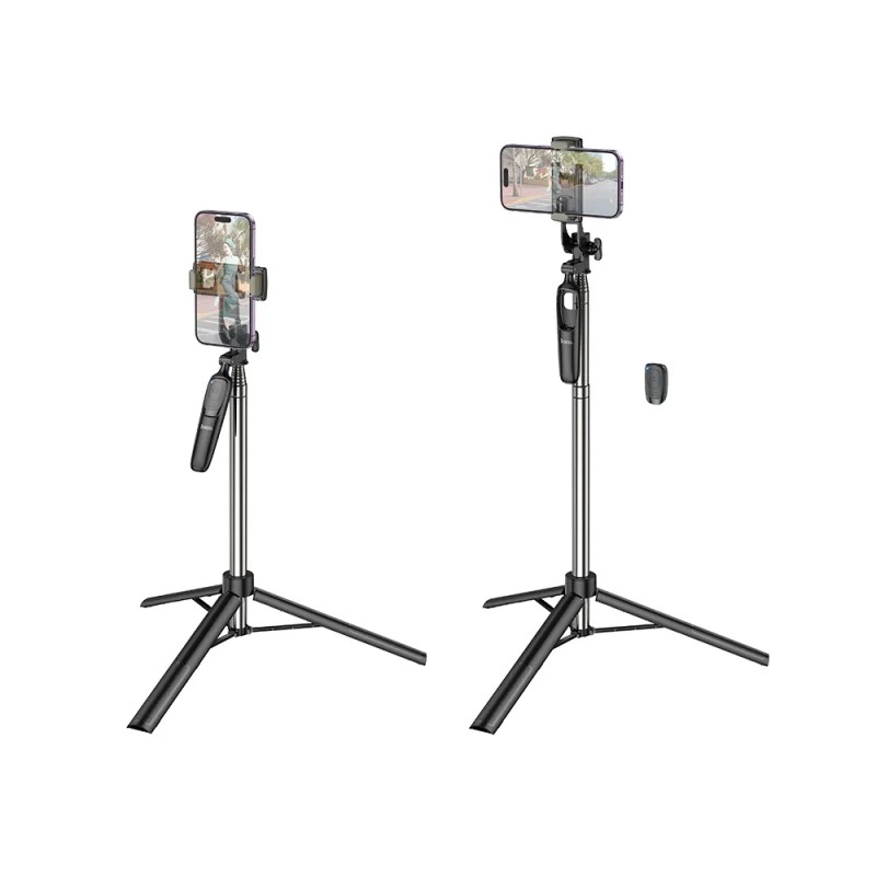 Селфи стик Hoco K19 трипод статив с безжично дистанционно управление, черен