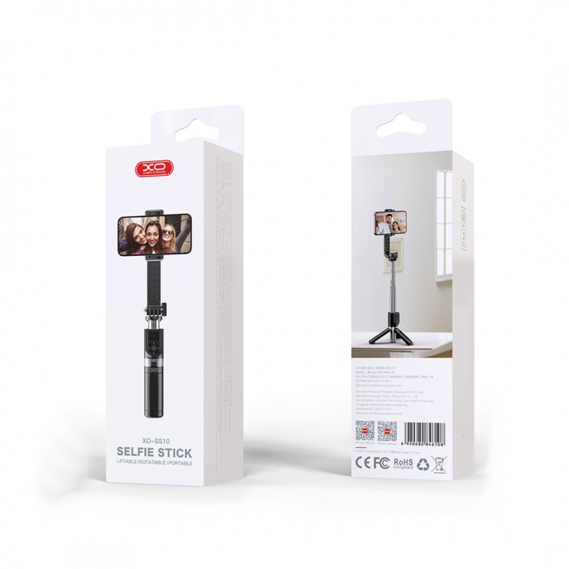 Селфи стик XO SS10 Трипод с Bluetooth, Черен
