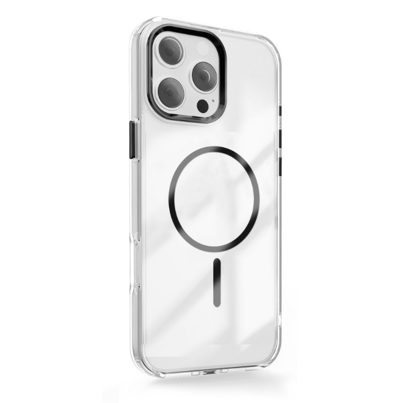 Силиконов кейс bSmart Clear Thin Magsafe, За iPhone 17 Air (6.9), Черен