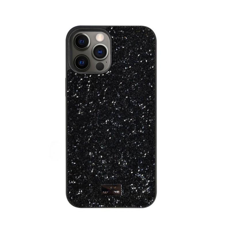 Силиконов кейс bSmart Diamond, За iPhone 14 (6.1), Черен