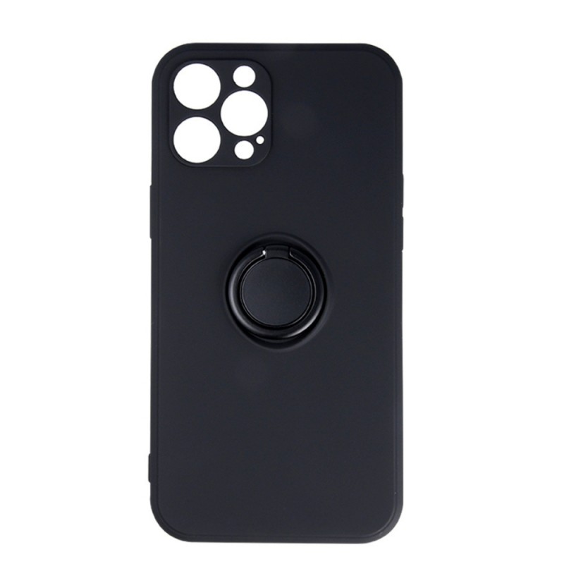 Силиконов кейс bSmart Finger Grip, За iPhone 15 (6.1), Черен