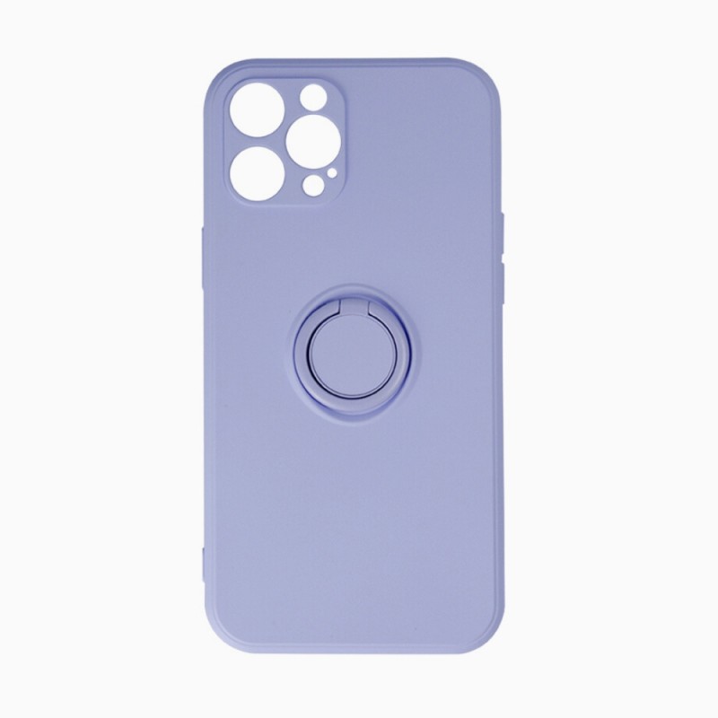 Силиконов кейс bSmart Finger Grip, За iPhone 15 Plus (6.7), Лилав