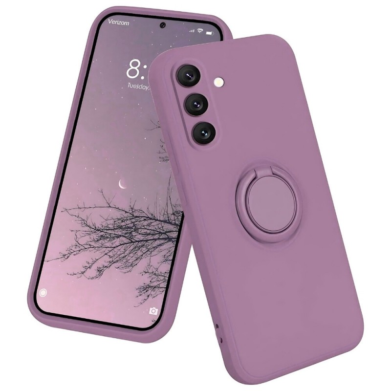 Силиконов кейс bSmart Finger Grip, За Samsung Galaxy A16, Лилав