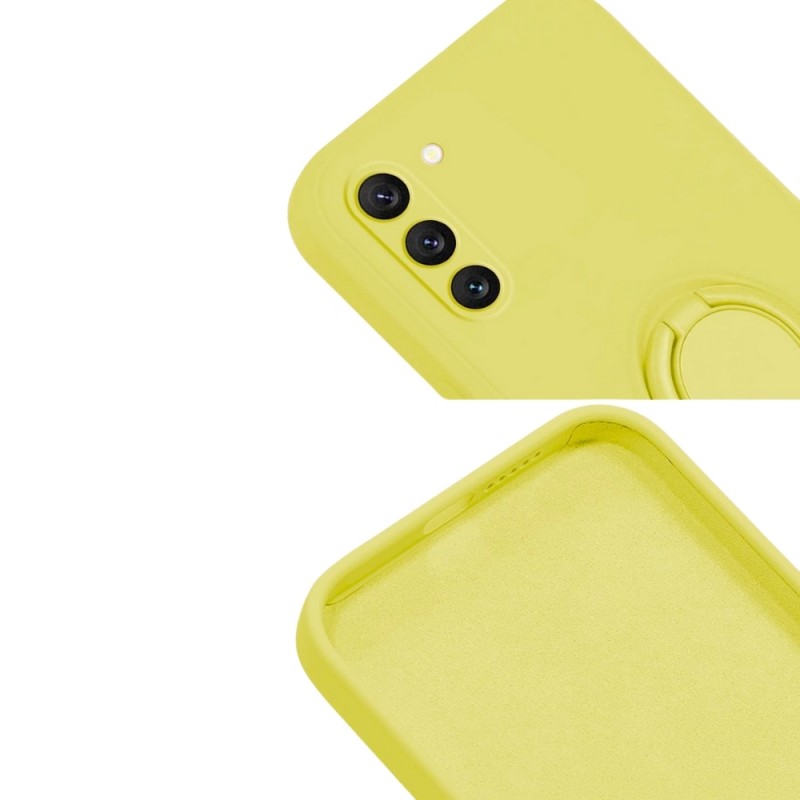 Силиконов кейс bSmart Finger Grip, За Samsung Galaxy A35 (A356B), Жълт