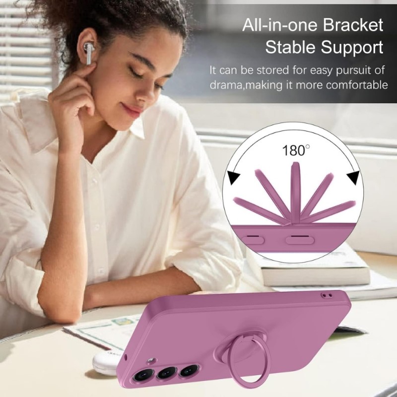 Силиконов кейс bSmart Finger Grip, За Samsung Galaxy A36, Лилав