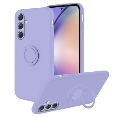 Силиконов кейс bSmart Finger Grip, За Samsung Galaxy A36, Светлолилав