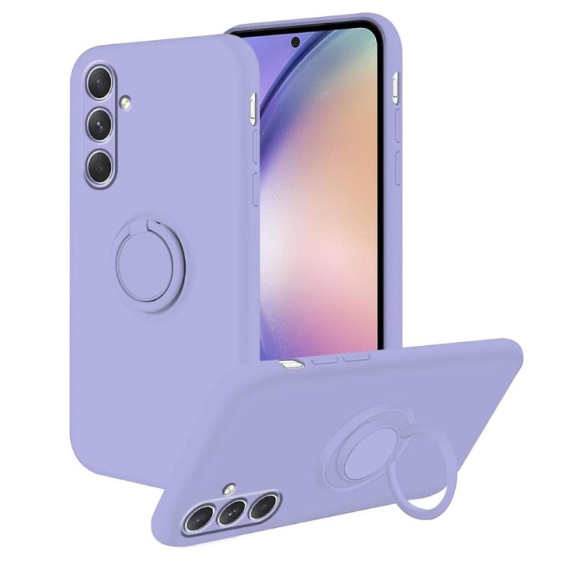 Силиконов кейс bSmart Finger Grip, За Samsung Galaxy A36, Светлолилав