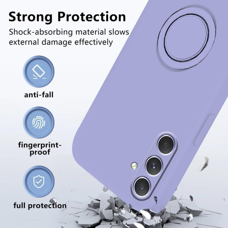 Силиконов кейс bSmart Finger Grip, За Samsung Galaxy A36, Светлолилав