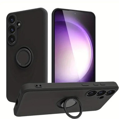 Силиконов кейс bSmart Finger Grip, За Samsung Galaxy S24 Plus (S926B), Черен