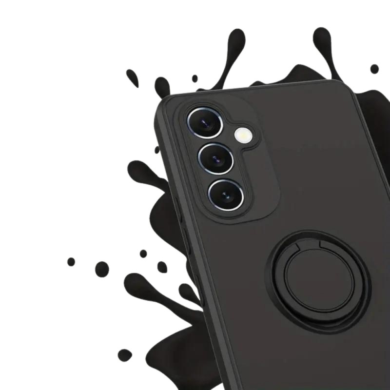 Силиконов кейс bSmart Finger Grip, За Samsung Galaxy S24 Plus (S926B), Черен