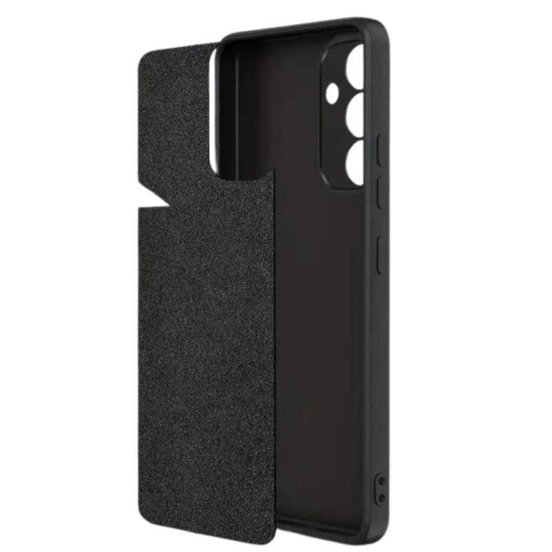 Силиконов кейс bSmart Finger Grip, За Samsung Galaxy S24 Plus (S926B), Черен