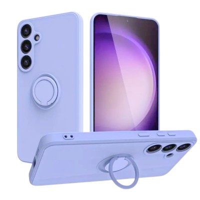 Силиконов кейс bSmart Finger Grip, За Samsung Galaxy S24 Plus (S926B), Светлолилав