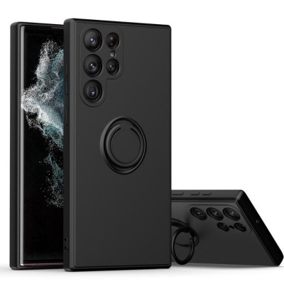 Силиконов кейс bSmart Finger Grip, За Samsung Galaxy S24 Ultra (S928B), Черен