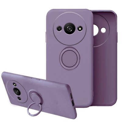 Силиконов кейс bSmart Finger Grip, За Xiaomi Redmi A3, Лилав
