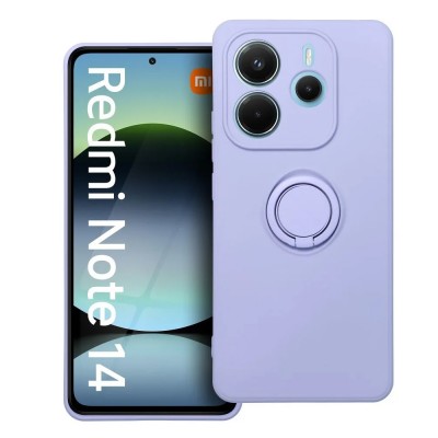 Силиконов кейс bSmart Finger Grip, За Xiaomi Redmi Note 14 5G, Светлолилав