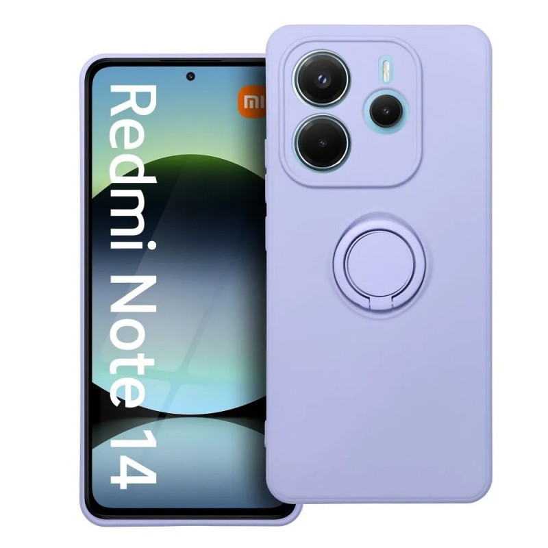 Силиконов кейс bSmart Finger Grip, За Xiaomi Redmi Note 14, Светлолилав