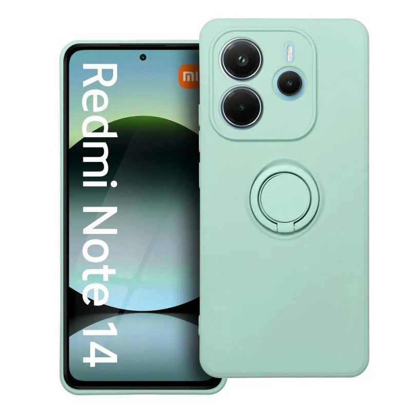 Силиконов кейс bSmart Finger Grip, За Xiaomi Redmi Note 14, Светлозелен